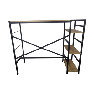 Durable Mini Desktop <strong>Desk</strong> Combined Writing Bookshelf <strong>Unit</strong> Minimally Designed Office Home Computer <strong>Desk</strong> Metal Wood for Bedroom - Product Image 2