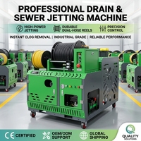 Machine de nettoyage de canalisations à double cylindre, à jet d'eau, pour le dragage de conduites de gaz et le nettoyage des égouts