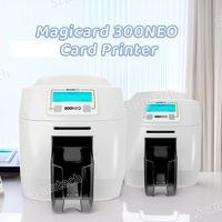 Printer Kartu Transfer Termal Magicard 300NEO Asli, Plastik 300dpi PVC NFC, Satu Sisi/Dua Sisi, Impresora Kartu ID