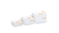 Lot de 3 Présentoirs Cubes en Acrylique pour Buffet et Restauration Alimentaire