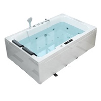 Baignoire spa autoportante en acrylique avec hydromassage et fonction surf