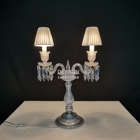 Lampe de table en cristal 3+1 lumières, lampe de salon de luxe pour villa, décoration, lampes de table en cristal