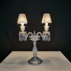 Đèn bàn pha lê 3+1 đèn sang trọng trang trí phòng khách phòng ngủ biệt thự - Product Image 4