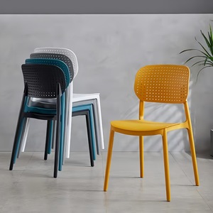 Contemporary Outdoor Lounge <b>Chair</b> Black Polypropylene Garden <b>Chair</b> Stackable For Office <b>Study</b> Meeting Room Coffee Shop - Product Image 3