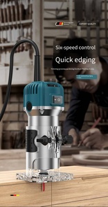 Fresatrice Elettrica per Bordi in Legno, Macchina in Lega di Alluminio con Velocità Regolabile, Fresatrice Manuale per Falegnameria con Fresa - Product Image 5