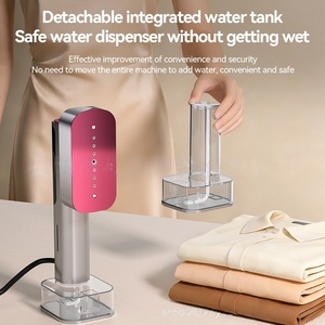 Plancha de vapor portátil de viaje, con pantalla LED, se calienta en 15 segundos, alerta de bajo nivel de agua, tanque de agua extraíble de 220 ml para uso doméstico - Product Image 5