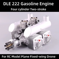 Kit moteur à essence/pétrole DLE222 à quatre cylindres et deux temps, 222 cm³, pour avion modèle RC, drone à aile fixe