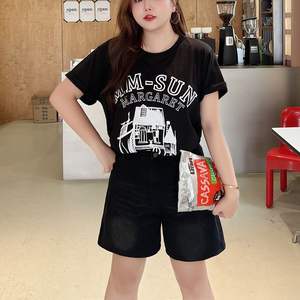 Shorts de Mezclilla de Cintura Alta y Pierna Recta Runqi N8686 para Mujer, Tallas Grandes, Algodón Azul y Negro, Grosor Medio, Microelasticidad - Product Image 3