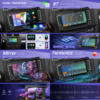 Autoradio Podofo 7'' 2 Din MP5 Lecteur multimédia de voiture sans fil Carplay&Android Auto BT/FM/AM/RDS pour VW/PASSAT/POLO/GOLF OEM/ODM Factory
