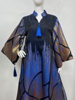 Abaya musulmane pour femmes adultes, respirante, noire, faite à la main, dessinée à la main, style Dubaï, Arabie Saoudite, Golfe, robe longue à manches longues, longueur au sol