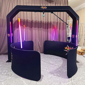 บูธถ่ายภาพ 360 องศาแบบแขวนพร้อมฉากหลังสำหรับสมาร์ทโฟนและไอแพด ทำจากอลูมิเนียมอัลลอยด์ เหมาะสำหรับงานแต่งงาน - Product Image 5