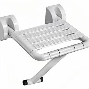 Chaise de douche pliable, capacité de 150 kg, finition texturée, pour équipement de sécurité dans la salle de bain - Product Image 1