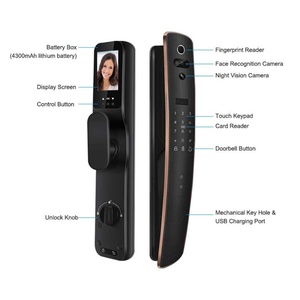 Cerradura Inteligente TIMY Tuya WIFI con Reconocimiento Facial, Huella Dactilar, Cerrojo Automático, Reconocimiento Facial 3D y Visor Digital - Product Image 6