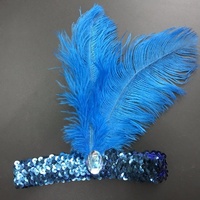 Diadema con Lentejuelas Teñidas y Plumas de Gallina para Accesorios de Escenario Infantiles, Viajes y Estilo Étnico Indio