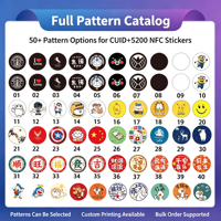 Adesivo RFID Personalizzato Ultra Sottile da 35mm con Doppio Chip CUID 5200 5577 IC ID Due in Uno, Tag Riscrivibile per Smartphone