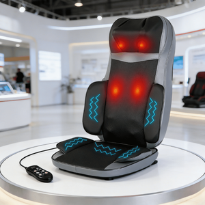 Cojín de Masaje Inteligente para Glúteos con Funciones de Shiatsu, Compresión Caliente y Amasamiento, Control de Tiempo, en Cuero PU - Product Image 1