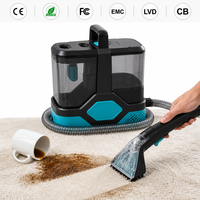 Machine de nettoyage professionnelle portable pour tissus, tapis et canapés, avec double réservoir d'eau, pulvérisation et aspiration