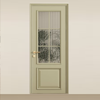 Portes intérieures multiples en MDF vert, modernes, durables, insonorisées, à panneaux plats, design ferme, pour appartements, villas, chambres