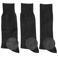 Chaussettes Jacquard Noires en Coton Riche de Qualité Supérieure pour Hommes, Style Business Casual