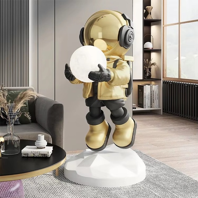 Astronaut Moon Light Space Man Resin Bluetooth Speaker  Children's Room Home Decor Cartoon Christmas Birthday Party