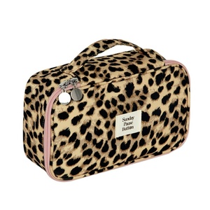 Sac de Maquillage Imprimé Léopard en Gros, Étiquette Personnalisée, Logo, Sac de Voyage Portable pour Cosmétiques et Articles de Toilette, Grande Capacité, Organisateur - Product Image 3