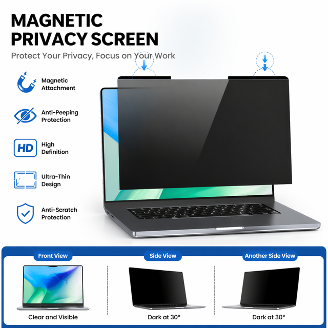 Manufacturer Direct Sales 14/15/16/17 Inch Laptop Magnetic Screen Film Privacy protection Film Anti Blue Light and Anti spy