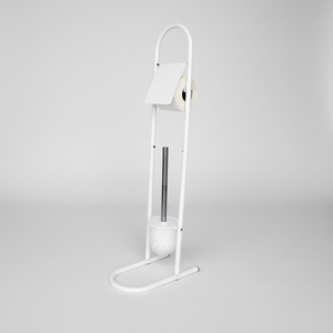 Porte-papier toilette MSV, support en acier blanc - Product Image 2
