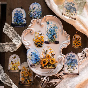 16 fogli/confezione vaso <span class=keywords><strong>acquerello</strong></span> adesivi vaso sogno serie 6 adesivi in materiale alieno selezionati - Product Image 3