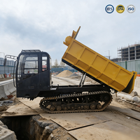 Dumper chenillé tout-terrain de 8 tonnes pour le transport en travaux publics