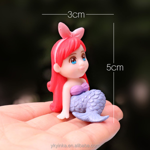 Denizkızı 2 3D bebek aksiyon figürü çocuklar hediye oyuncak minyatür Pvc el sanatları teraryum mikro bahçe süs figürler kek masaüstü dekor - Product Image 5