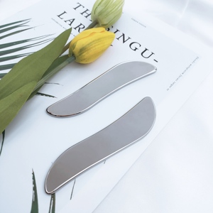 Planche de massage Gua Sha en acier inoxydable 304 en forme de S pour le soin de <span class=keywords><strong>la</strong></span> peau – Outil de <span class=keywords><strong>beauté</strong></span> professionnel - Product Image 3