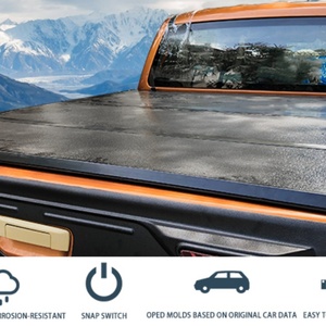 Waterproof <b>Black</b> Aluminum Alloy Tri-fold Retractable Hard Type Tonneau Cover Electric/Manual No-drilling Installation Dongfeng - Product Image 4