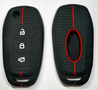 Étui de clé de voiture en silicone durable de haute qualité pour Toyota C-HR, protection intégrale, design nid d'abeille