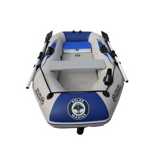 2 شخص قارب قابل للنفخ من البلاستيك 3 طبقة الصيد سفينة مغلفة مقاومة للاهتراء التجديف الزورق مع المحركات - Product Image 3
