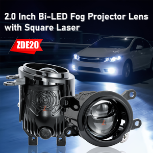 Fari Fendinebbia Bi-LED da 100W 24000Lm 12V Bianchi Zde20 da 2 Pollici per Auto Universali, Proiettore 6000K IP68 - Product Image 2