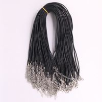 AA018834 chaîne de corde en cuir noir ligne de cire cordon en cuir accessoires de bijoux pour bricolage mode pendentif colliers