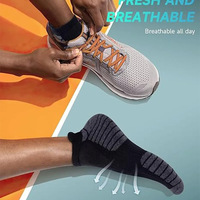 Chaussettes de sport athlétiques personnalisées avec logo, vente en gros, chaussettes de compression respirantes et rembourrées pour la course à pied, pour hommes et femmes