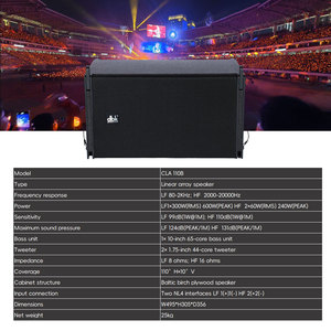 Système de sonorisation professionnel complet avec double subwoofer 18 pouces pour scène et église, équipement audio Cla110+cla21 - Product Image 3