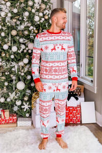 नए शीतकालीन होम सेट पजामा की लुभावनी नरम बुना हुआ आकस्मिक पजामा इलास्टिक कमर थर्मल फ्रंट - Product Image 4