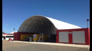 C4020 <span class=keywords><strong>Vente</strong></span> chaude : Structure en acier avec bâche en PVC imperméable pour abri temporaire de conteneur d'entrepôt - Product Image 2