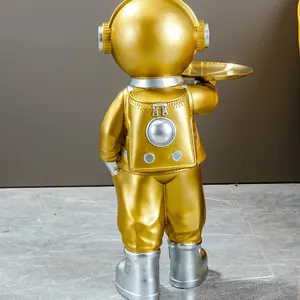 Statua di Astronauta Multifunzionale Unica con Vassoio Spaziale, Decorazione Fai-da-Te per la Casa - Product Image 4