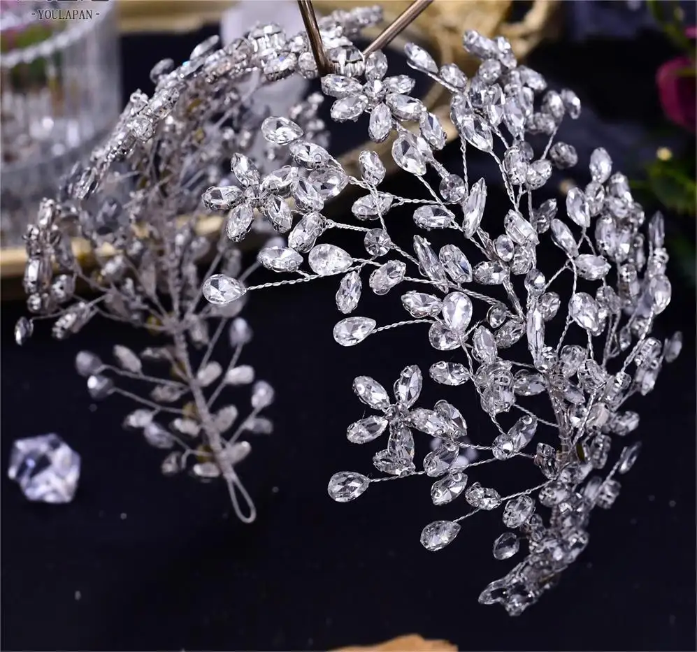Nuova vendita calda orecchini corona nuziale Set di perle di cristallo signore matrimonio diadema Pageant accessori per capelli 2023