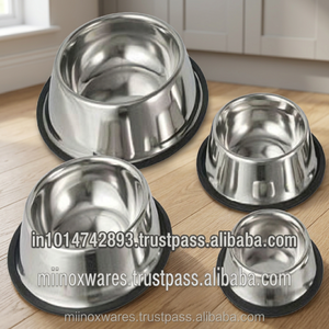 Comederos para Perros Miinox Ligeros Antideslizantes de Acero Inoxidable, Ecológicos y Antivuelco, en Volúmenes de 2L/5L - Product Image 3