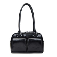 Sac fourre-tout moyen en PU rétro personnalisable, grande capacité, fermeture éclair sous le bras, design de niche pour femmes, meilleures ventes 2025