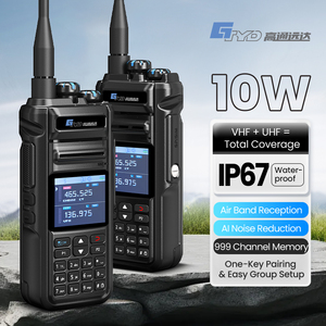 <span class=keywords><strong>10W</strong></span> Vollband Walkie Talkie Amateur Schinken FM AM UHF VHF IP67 Wasserdichter Handheld Analog - Product Image 6