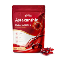 Gélules d'astaxanthine BSTBIO en marque blanche 12 mg 24 mg avec huile MCT, 120 capsules molles d'astaxanthine