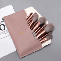 Dompet Clutch Kulit PU Custom, Kantong Makeup, Tempat Kartu, Uang Tunai, Organizer Kosmetik, Tas Travel Portabel untuk Penggunaan Sehari-hari Wanita