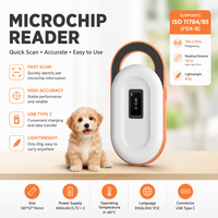 Lecteur portable RFID de puces thermiques pour animaux, scanner de micro-puces pour chiens, capteur d'identification USB pour la santé des animaux domestiques