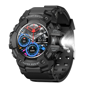 Montre connectée LC21 avec lampe de poche, boussole, écran 1,32 pouces, étanche IP68, moniteur de fréquence cardiaque, tracker de fitness, montre connectée - Product Image 5