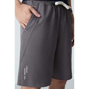 Short en coton coupe standard pour homme Tommylife, gris foncé 81278, basique, confortable, décontracté - Product Image 5